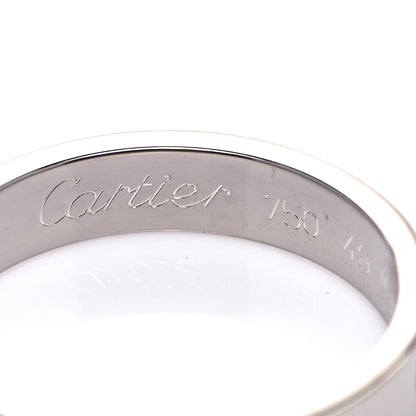 Cartier 18K White Gold 3.5mm LOVE Wedding Band Ring 49 4.75 5 of 5