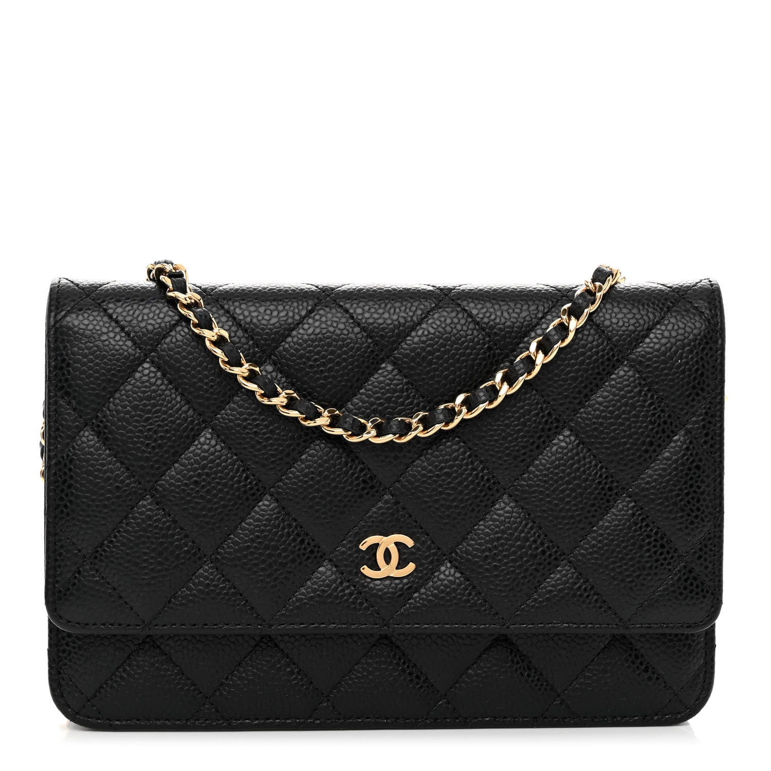 Chanel Caviar Quilted Wallet on Chain WOC Black 1 of 12