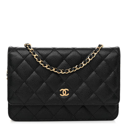 Chanel Caviar Quilted Wallet on Chain WOC Black 1 of 12