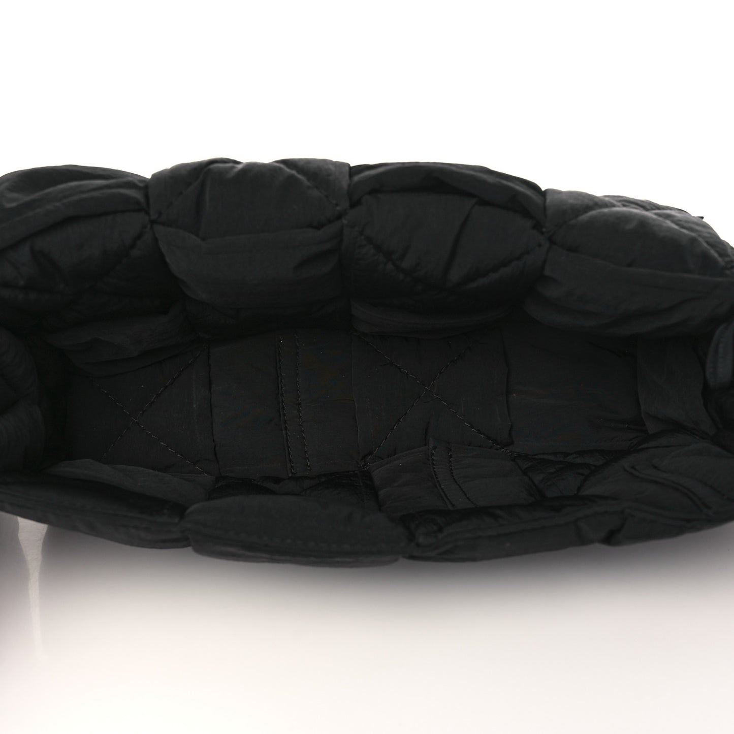 Nylon Intrecciato Padded Tech Cassette Bag Black