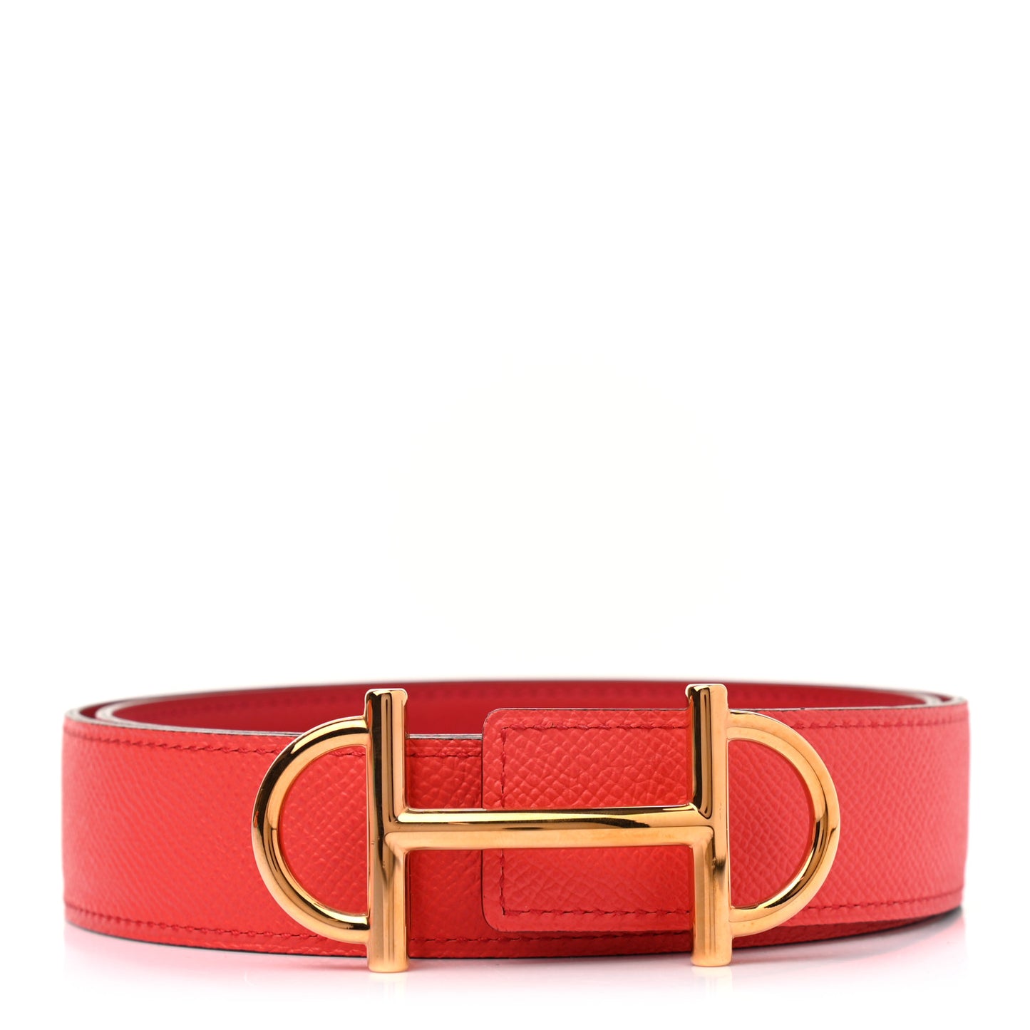 Swift Epsom 32mm Gamma Belt 85 Capucine Rouge Casaque