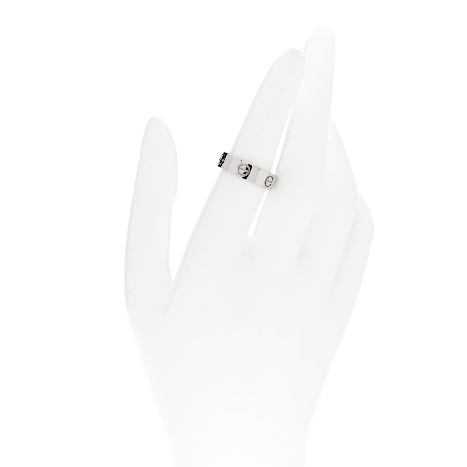 Cartier 18K White Gold 5.5mm LOVE Ring 53 6.25 2 of 4