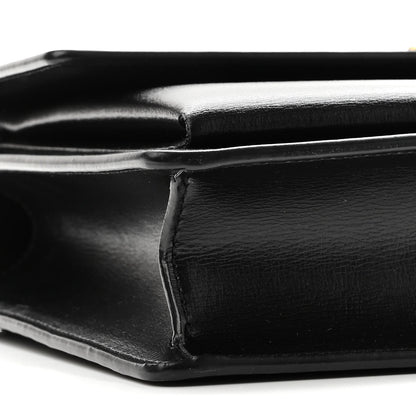 Saint Laurent Smooth Calfskin Medium Monogram Sunset Satchel Black 7 of 9