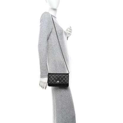 Chanel Caviar Quilted Wallet On Chain WOC Black 2 of 12