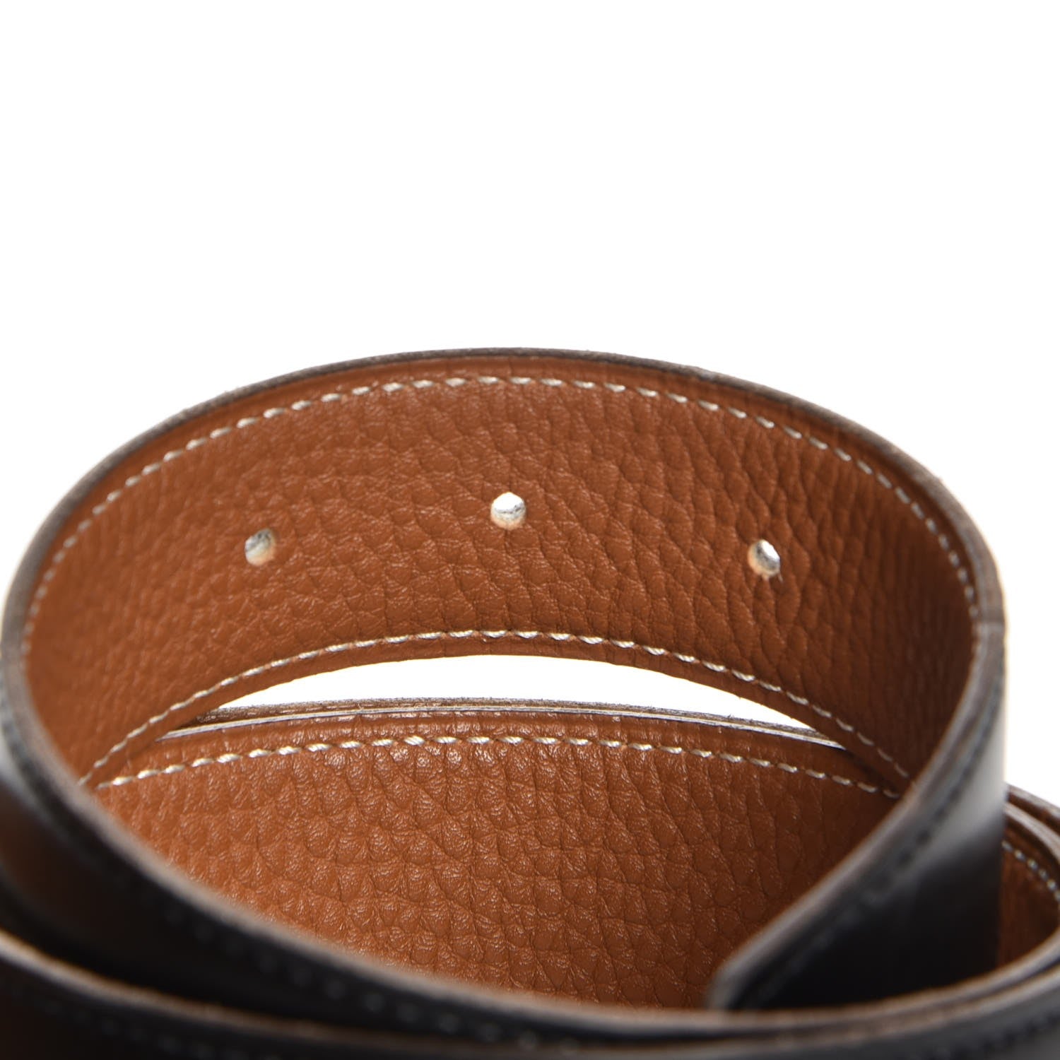 Hermes Box Togo 32mm H Belt 80 Black Gold 5 of 15