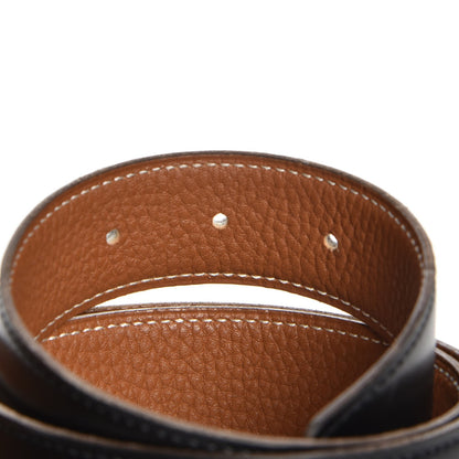 Hermes Box Togo 32mm H Belt 80 Black Gold 5 of 15