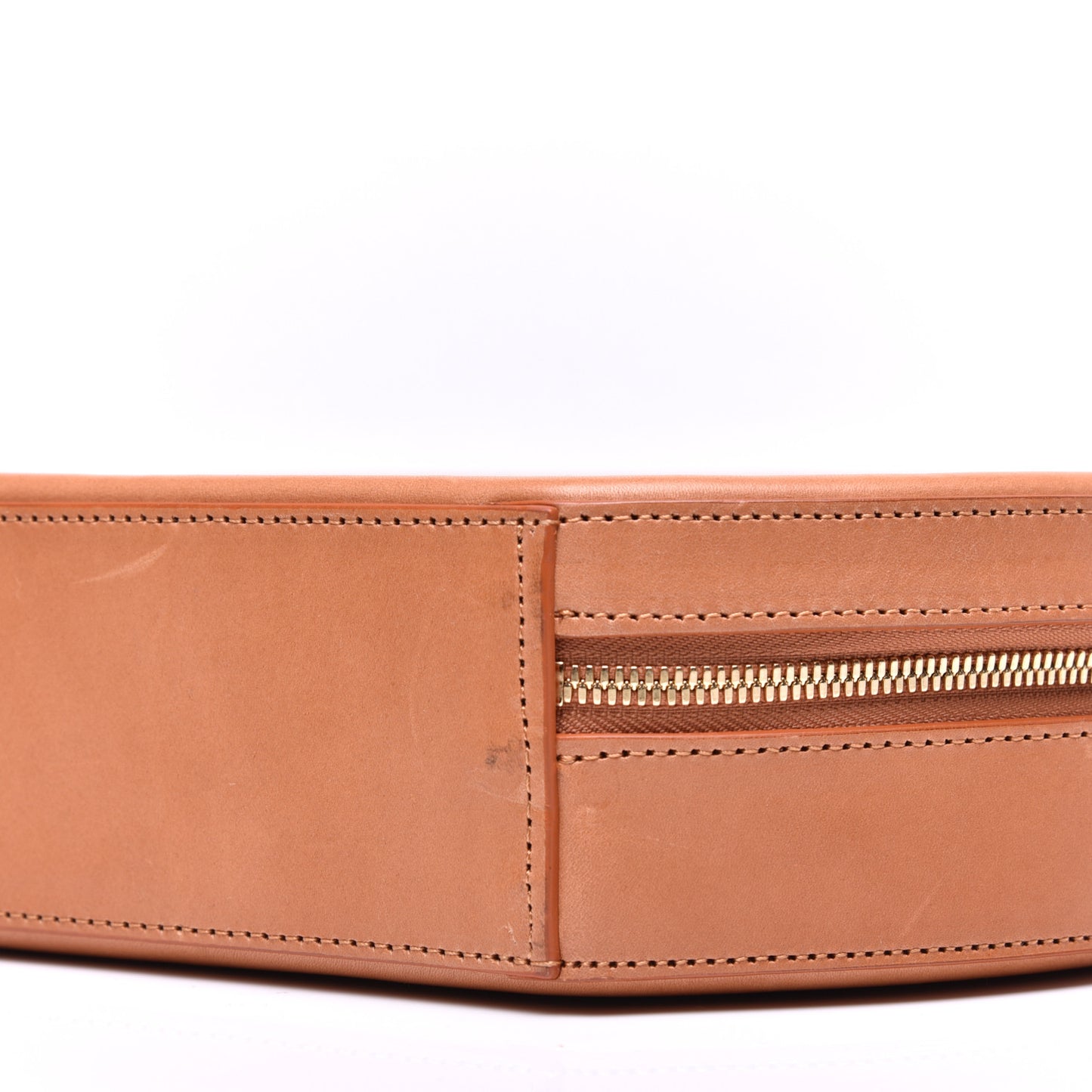 Vegetable Tanned Calfskin Circle Bag Cammello