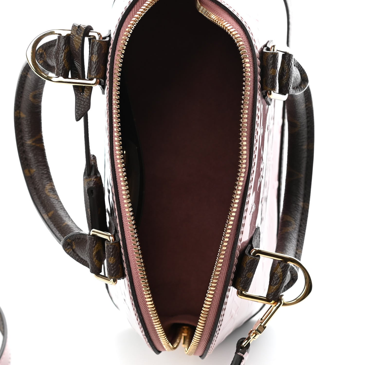 Louis Vuitton Vernis Monogram Alma BB Rose Pale Metallise 4 of 4