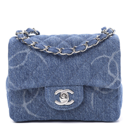Chanel Denim CC Quilted Mini Square Flap Blue 1 of 11