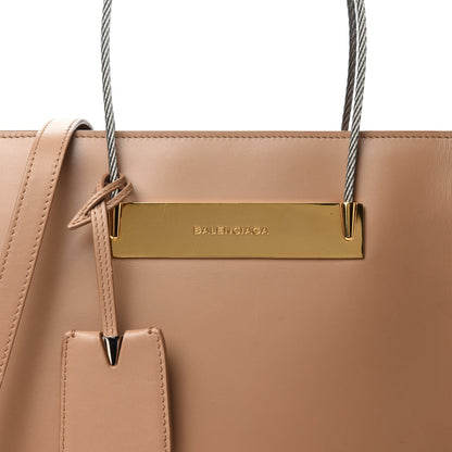 Balenciaga Soft Calfskin Small Cable Shopper Tote Blanc Creme 10 of 10