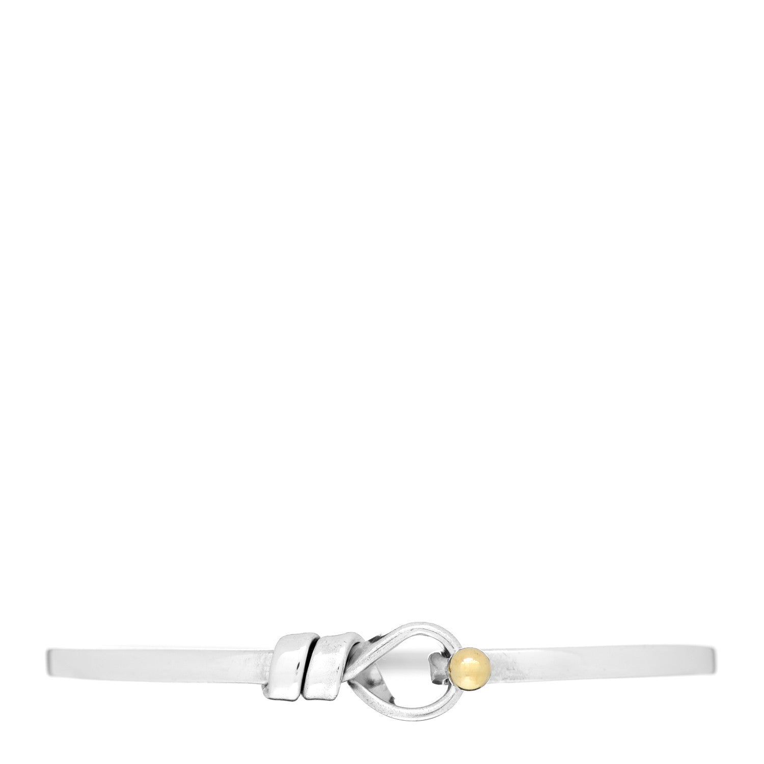 Tiffany Sterling Silver 18K Yellow Gold Buckle Bracelet 1 of 3