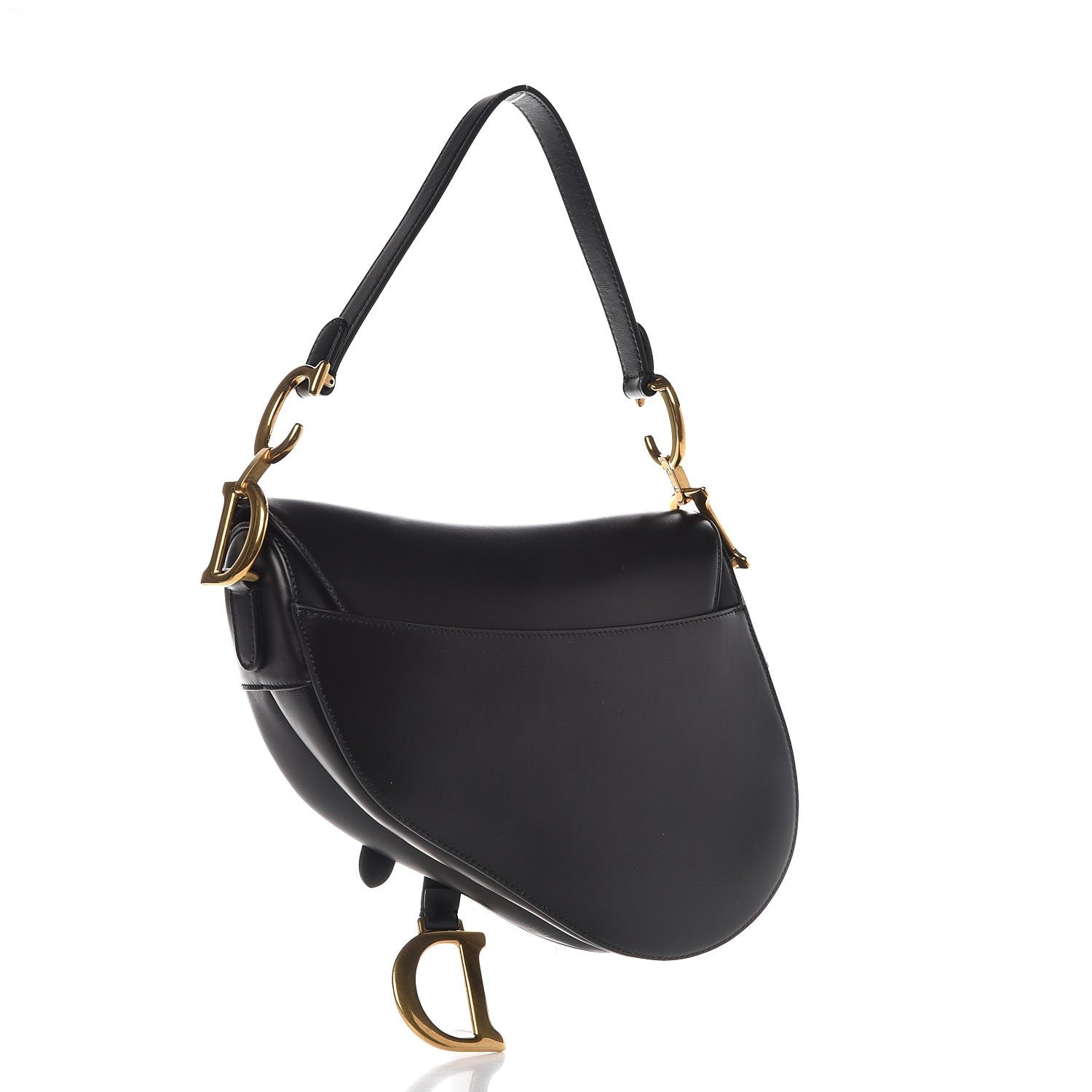 Christian Dior Calfskin Saddle Bag Black 3 of 8