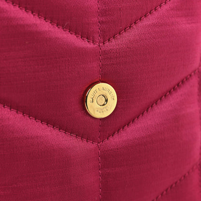 Saint Laurent Satin Quilted Toy Loulou Puffer Monogram Chain Satchel Guava Pink 10 of 10