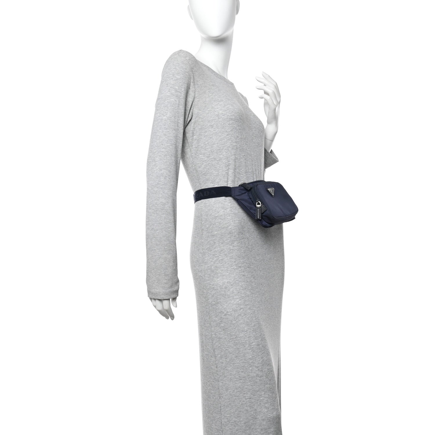 Prada Re-Nylon Saffiano Belt Bag Navy 2 of 10