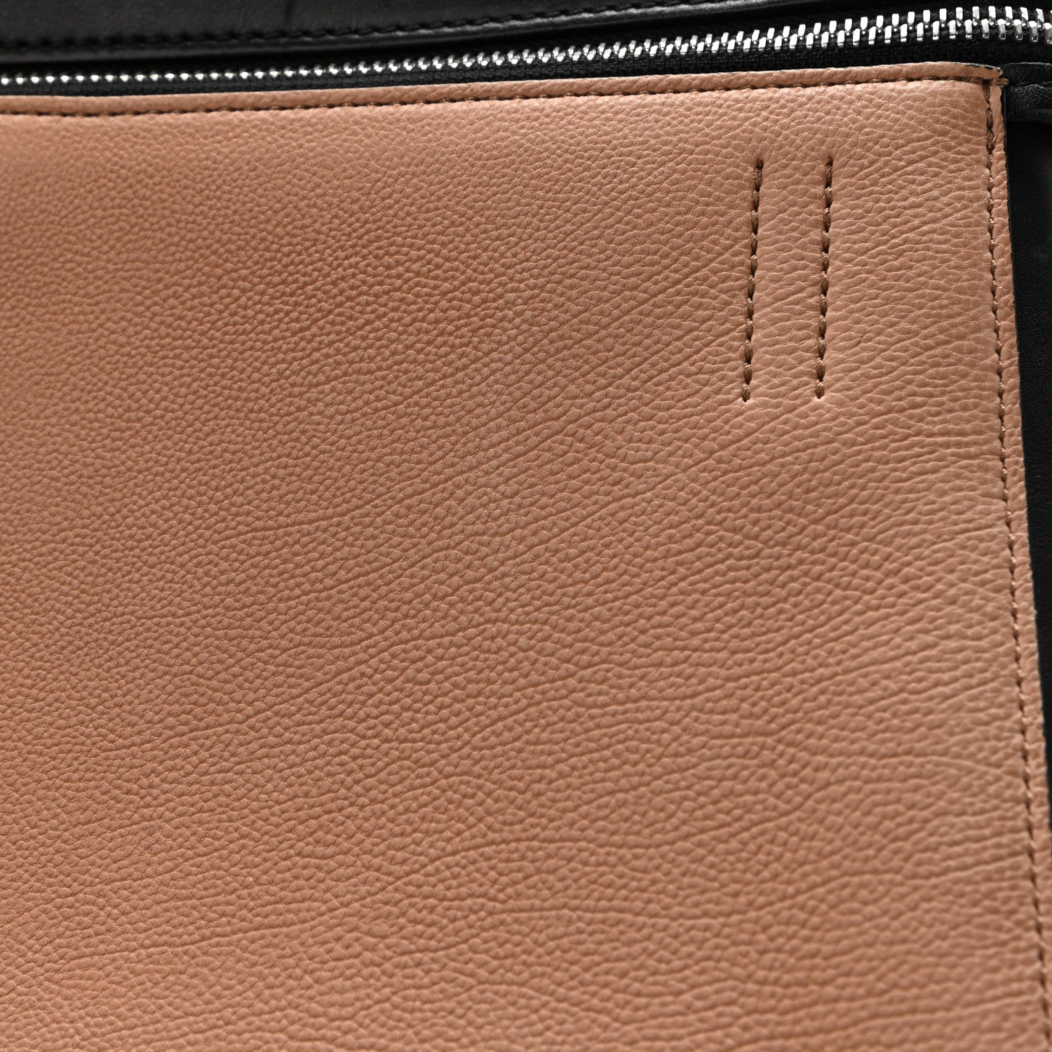 Celine Supple Calfskin Large Bi-Color Edge Shoulder Bag Beige 19 of 21
