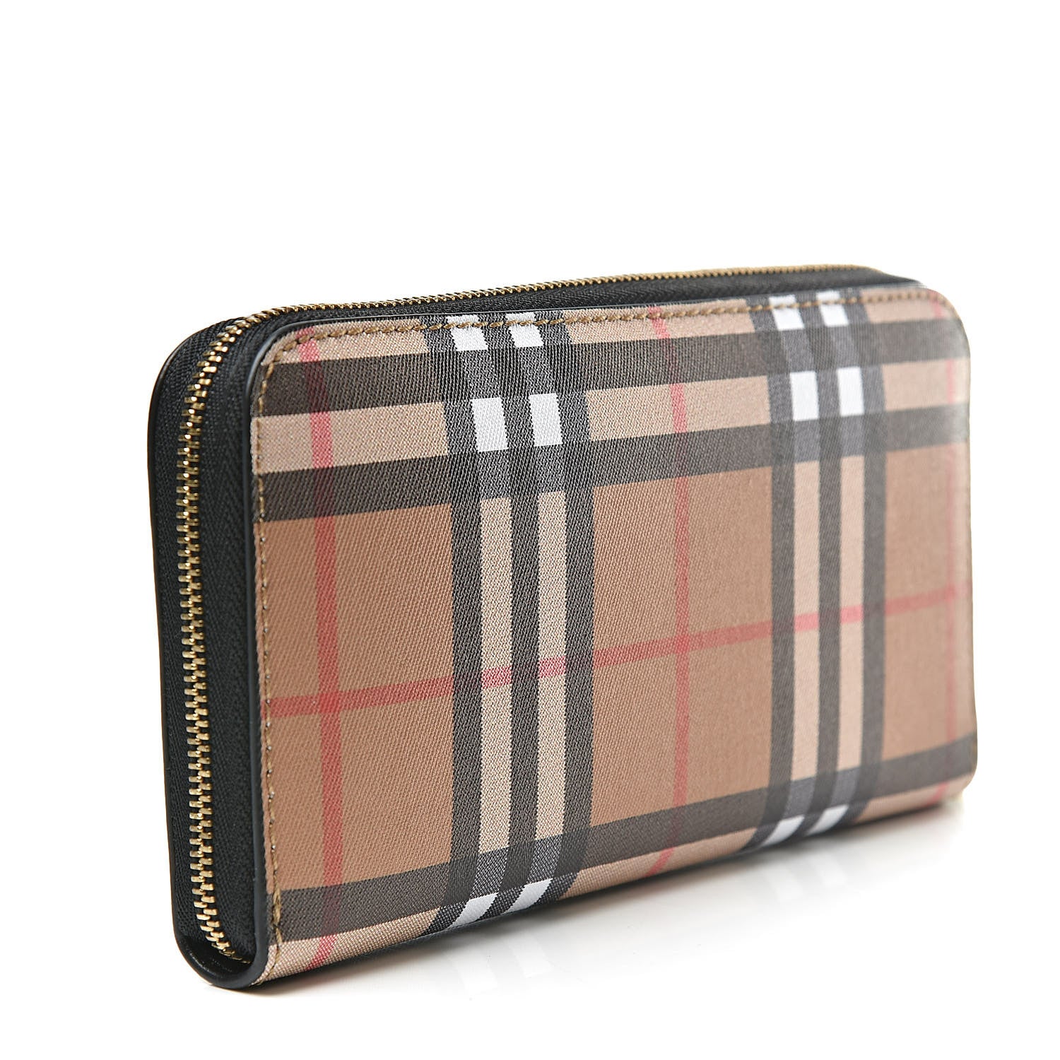 Burberry Vintage Check Elmore Zip Around Wallet Black 3 of 8