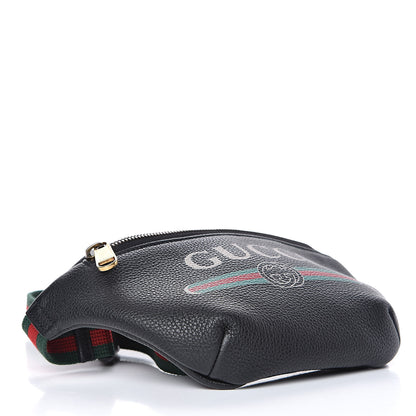 Gucci Grained Calfskin Small Logo Belt Bag Black 4 of 9
