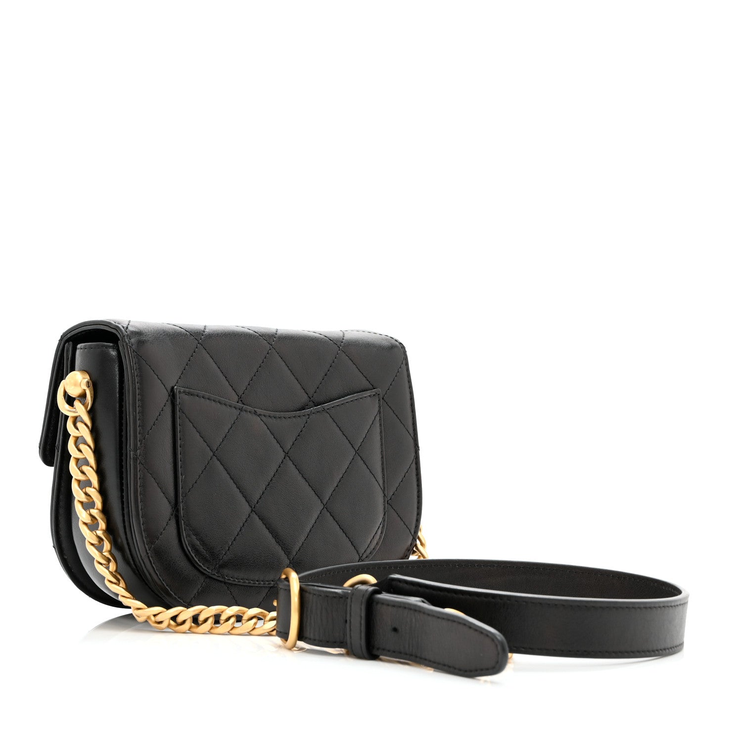 Chanel Calfskin Quilted Moon Messenger Black 3 of 10