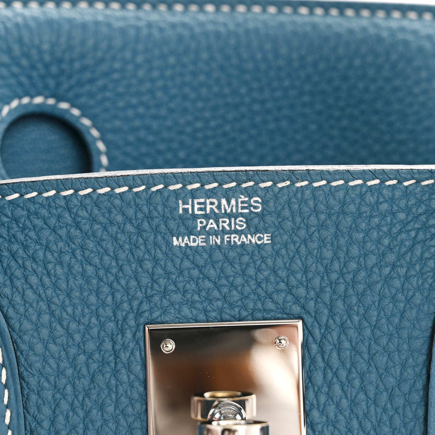Hermes Togo Birkin 30 Blue Jean 6 of 10