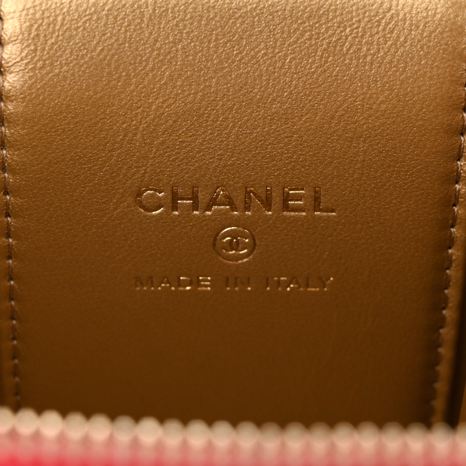 Chanel Lambskin Quilted Pearl Crush Mini Vanity Case With Chain Dark Pink 6 of 12