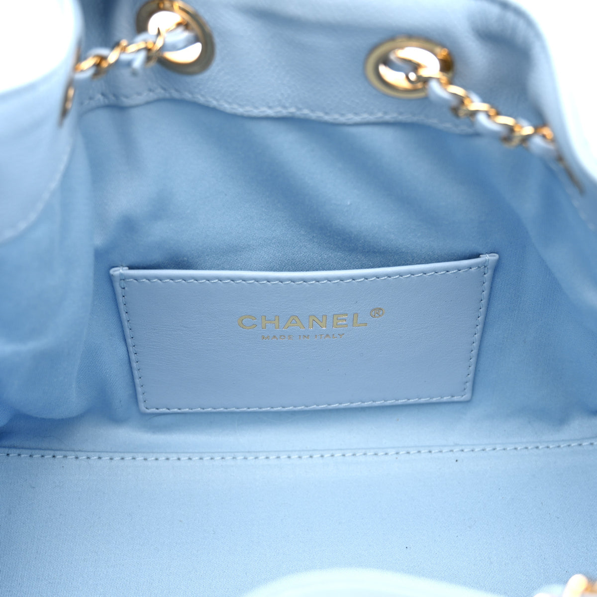 Chanel Caviar Quilted Mini Chanel 25 Handbag Light Blue 6 of 11