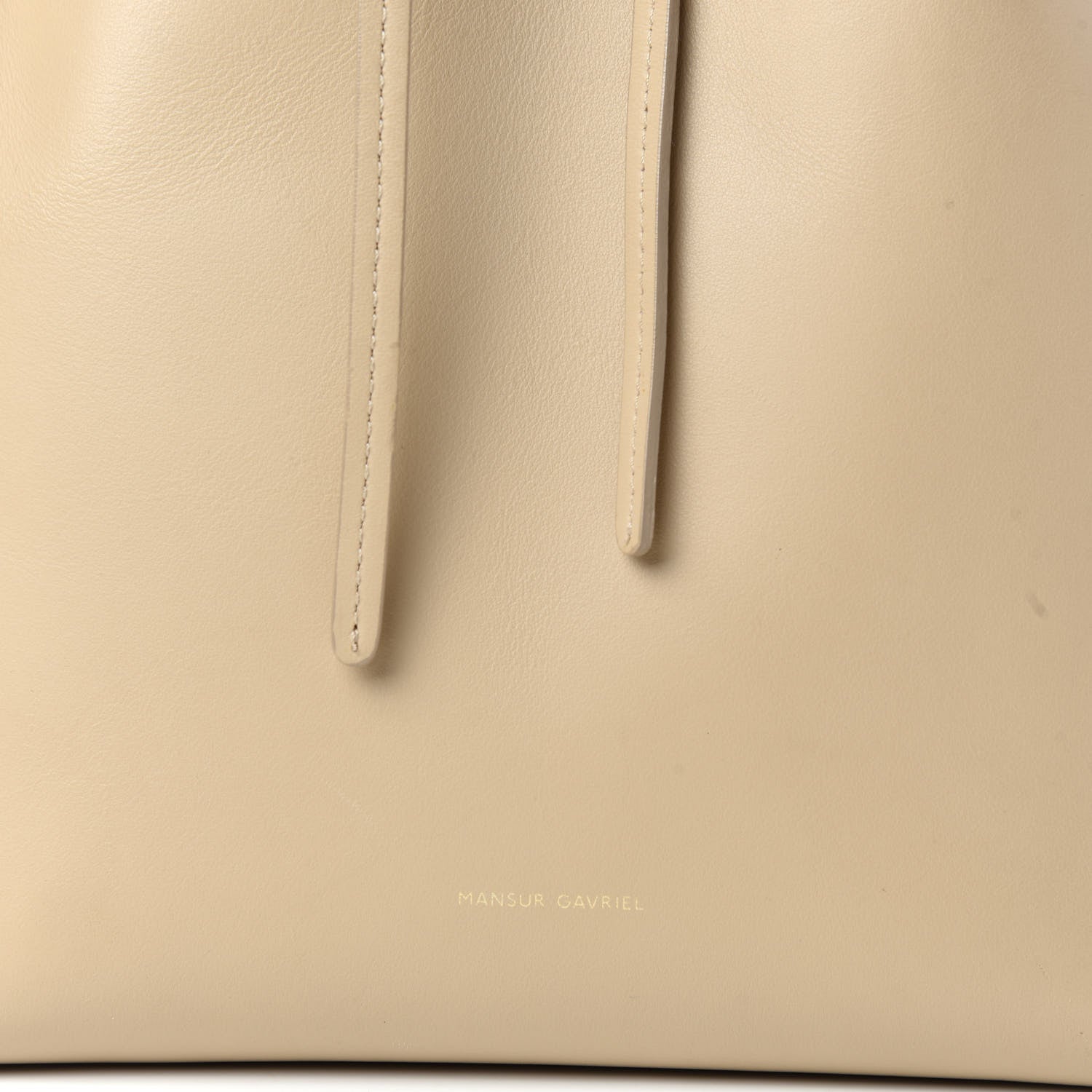 Mansur Gavriel Calfskin Mini Bucket Bag Natural 10 of 11