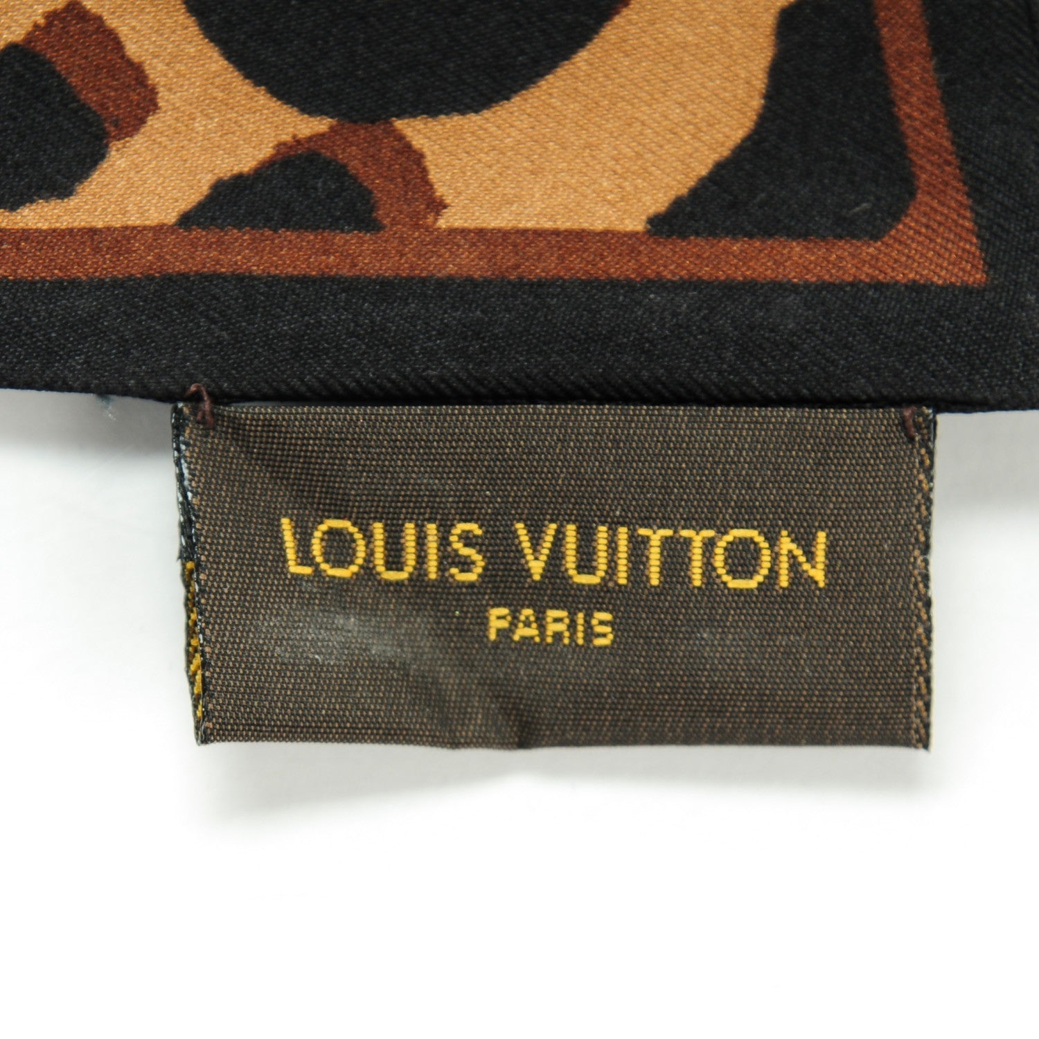 Louis Vuitton Silk Leopard Bandeau Scarf Marron 4 of 5