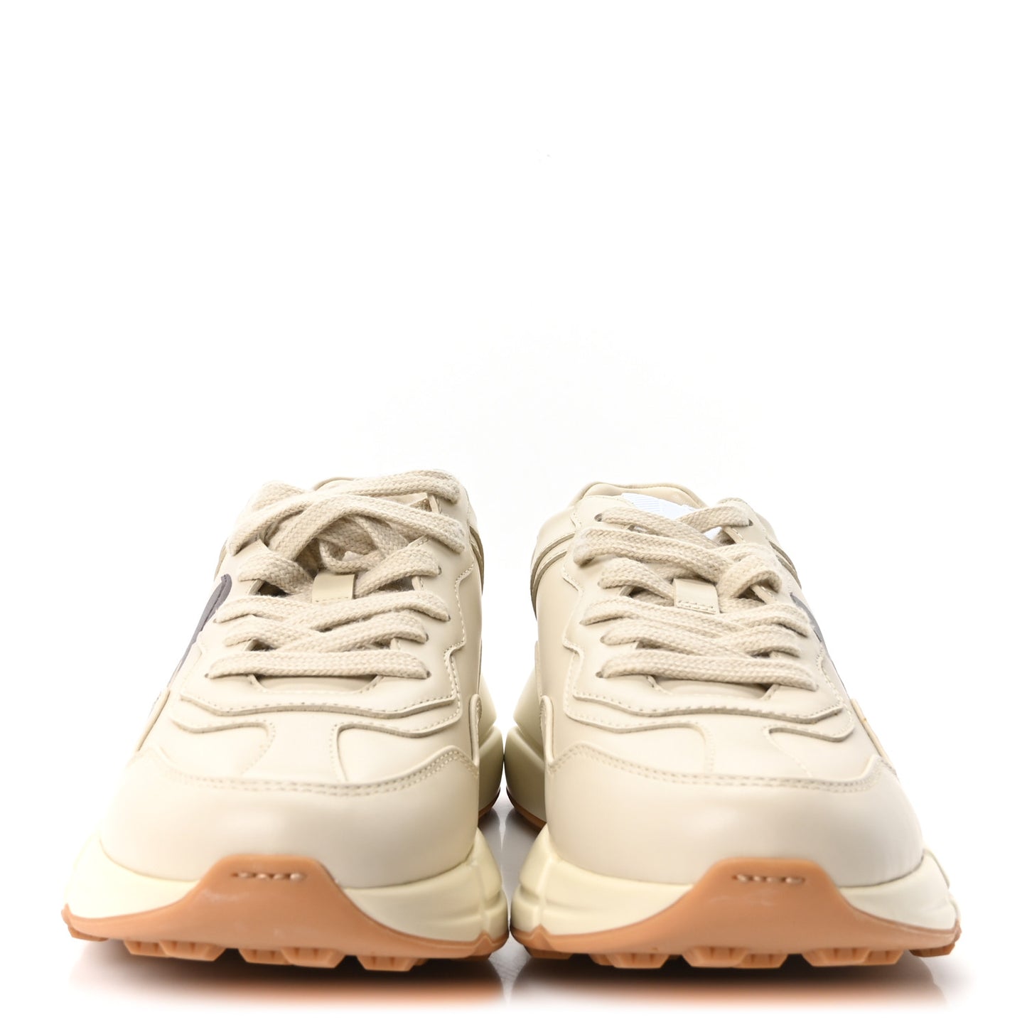 X DISNEY Calfskin Mickey Mouse Womens Rhyton Sneakers 40 Ivory