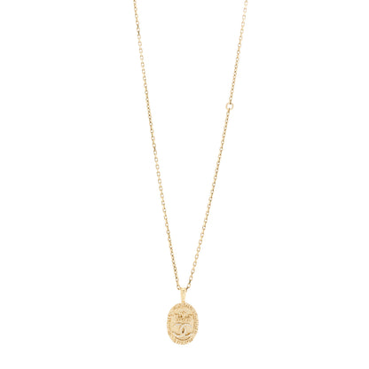 Chanel Crystal CC Medallion Necklace Gold 1 of 6