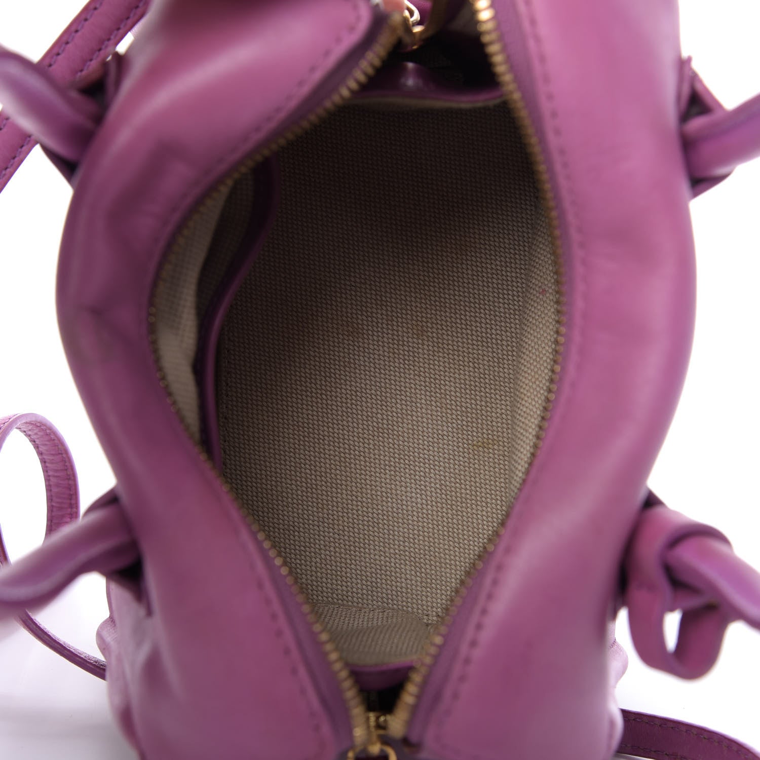 MCM Calfskin Mini Top Handle Satchel Pink 5 of 9