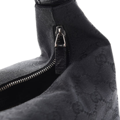 Gucci Monogram Medium Horsebit Chain Hobo Black 10 of 10