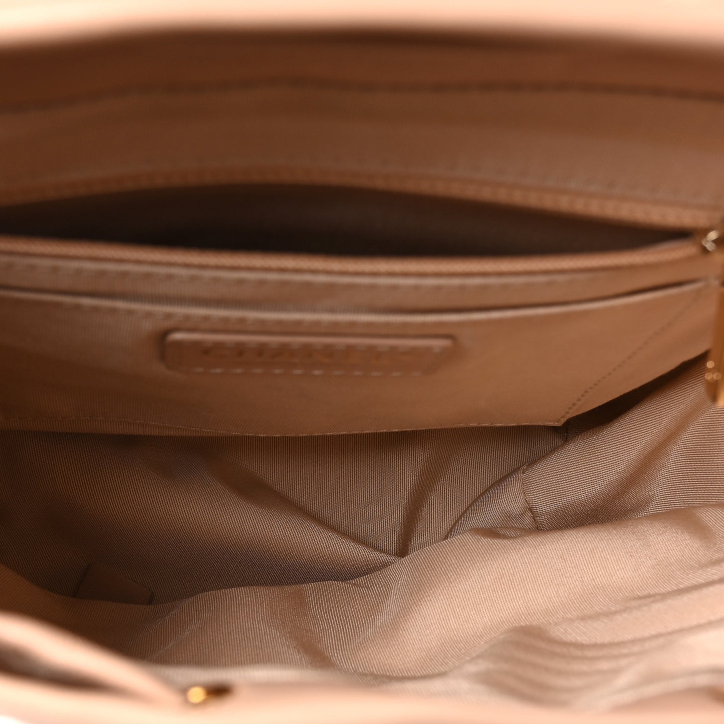 Calfskin Chevron Quilted Small Urban Spirit Backpack Beige