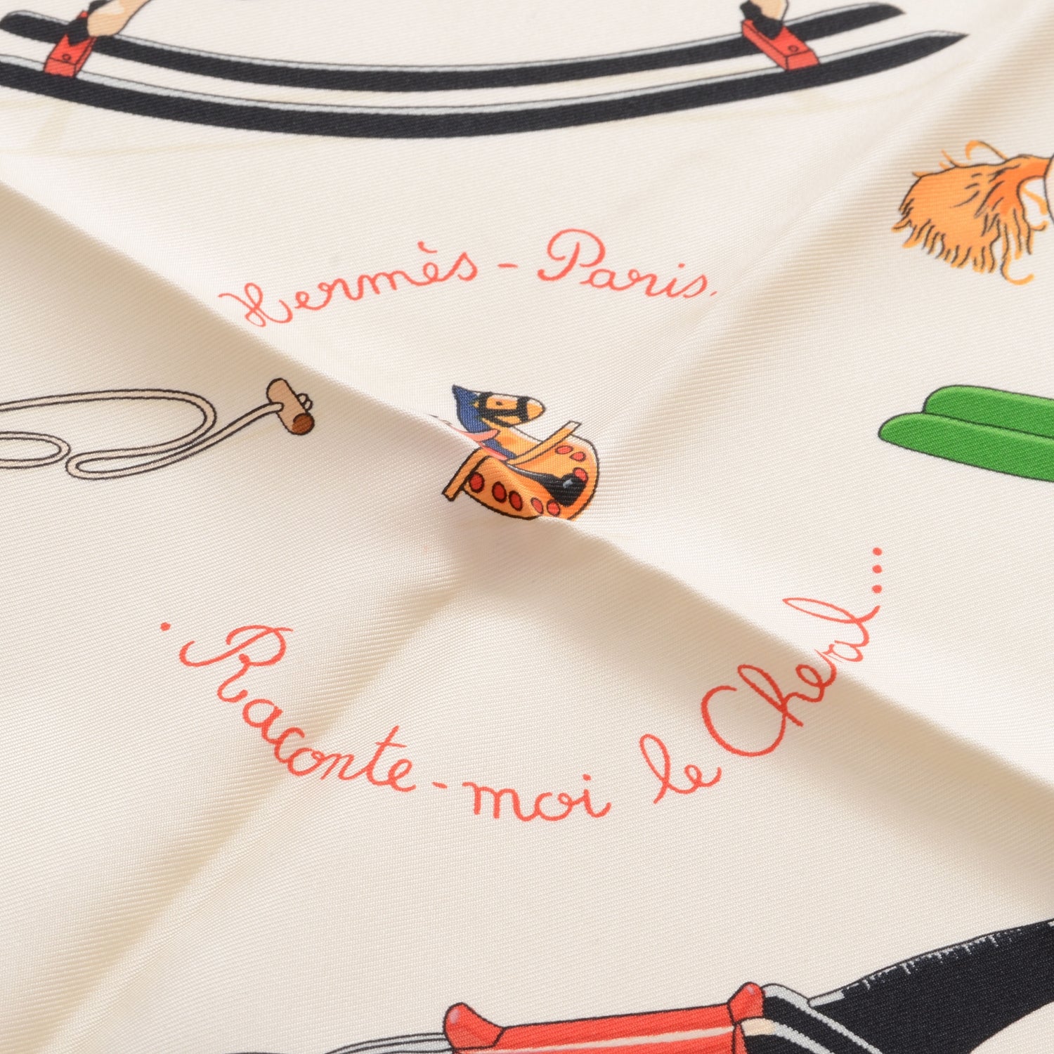 Hermes Silk Raconte Moi le Cheval Scarf 90 6 of 10