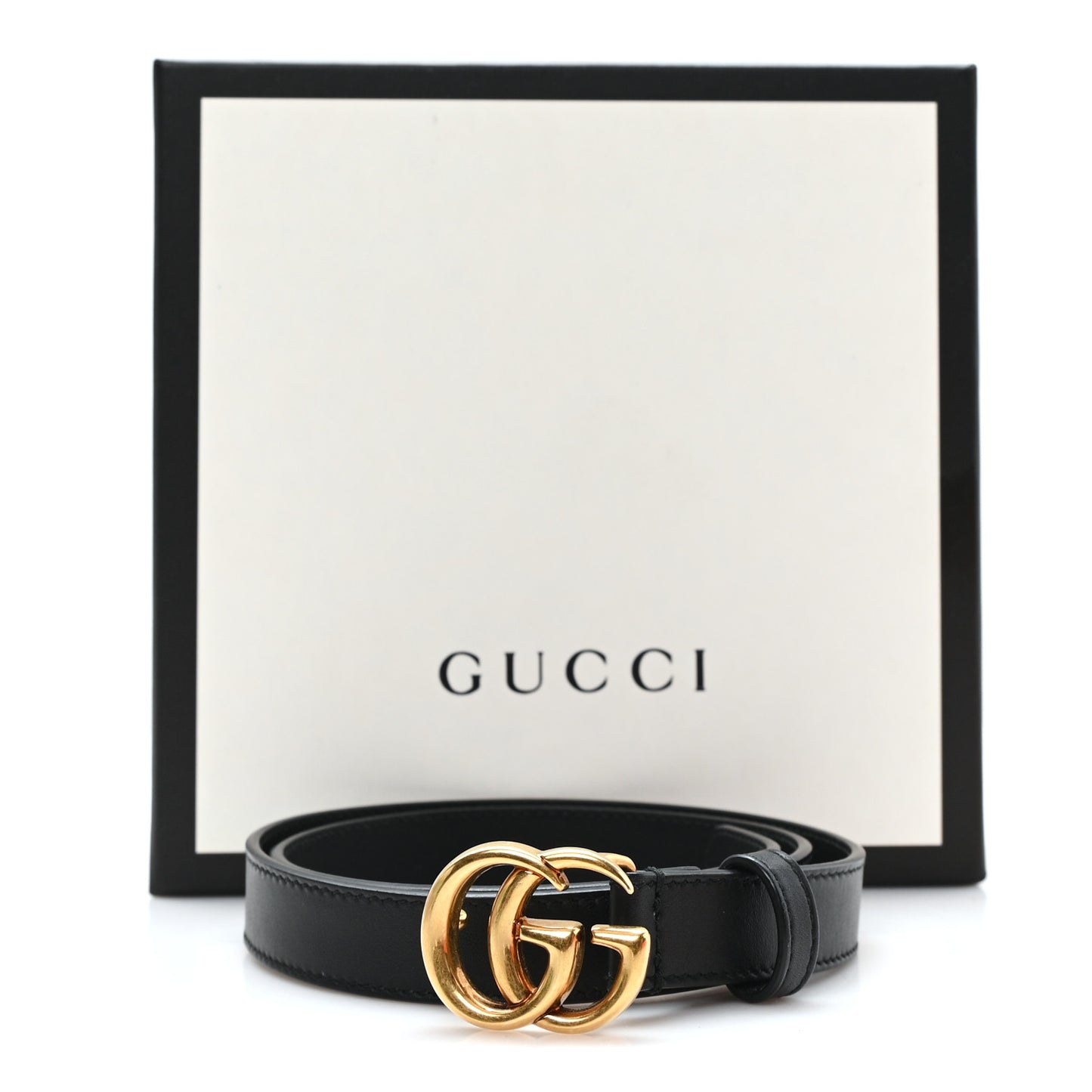 Calfskin Double G 20mm Belt 70 28 Black