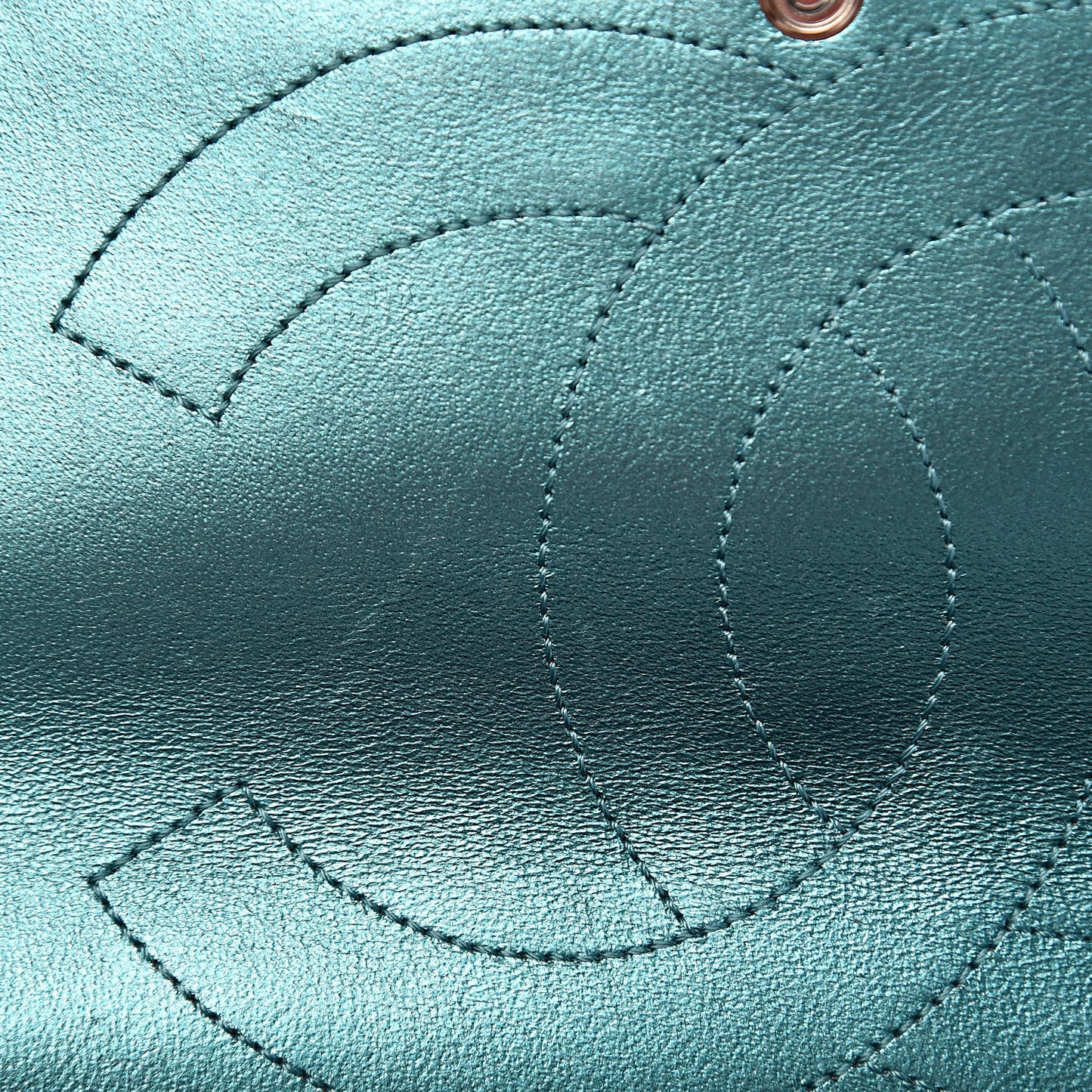 Metallic Calfskin Quilted 2.55 Reissue 227 Flap Turquoise