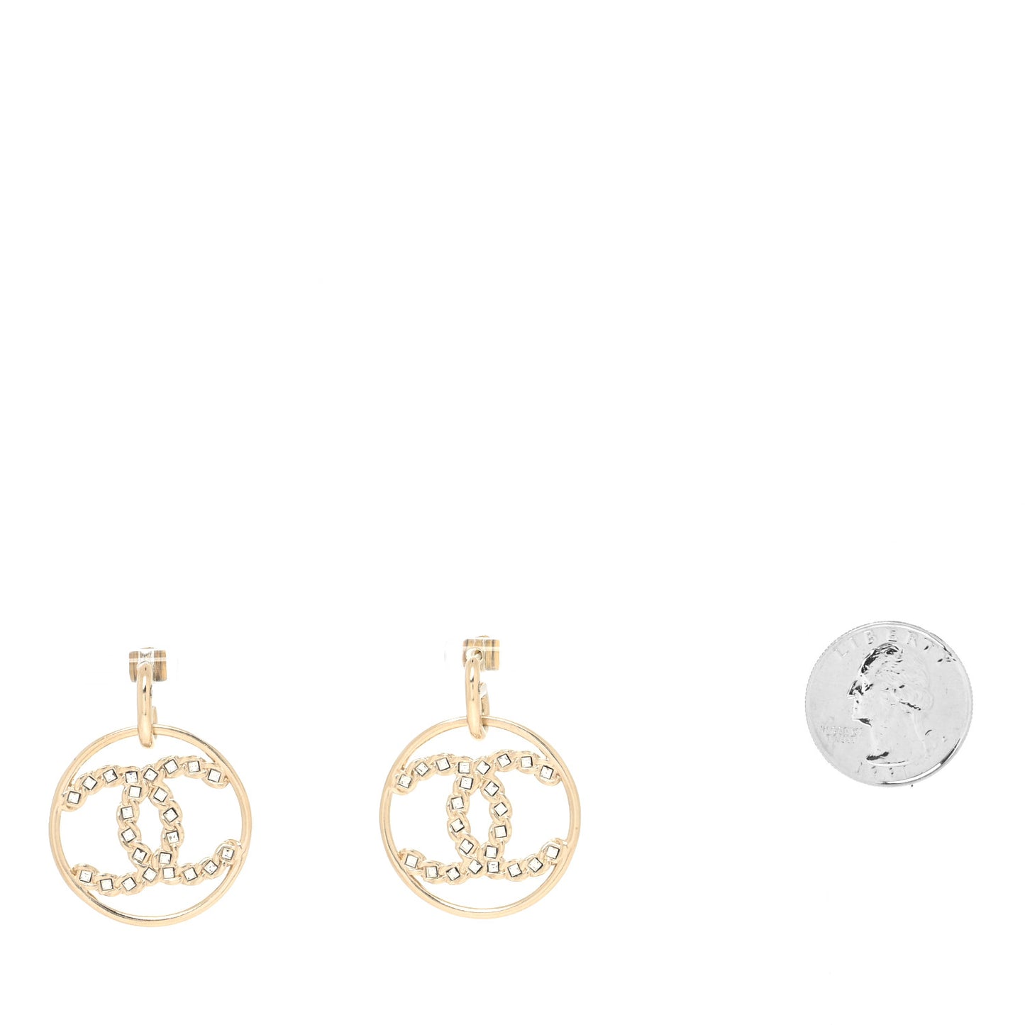 Baguette Crystal High Society CC Drop Earrings Gold