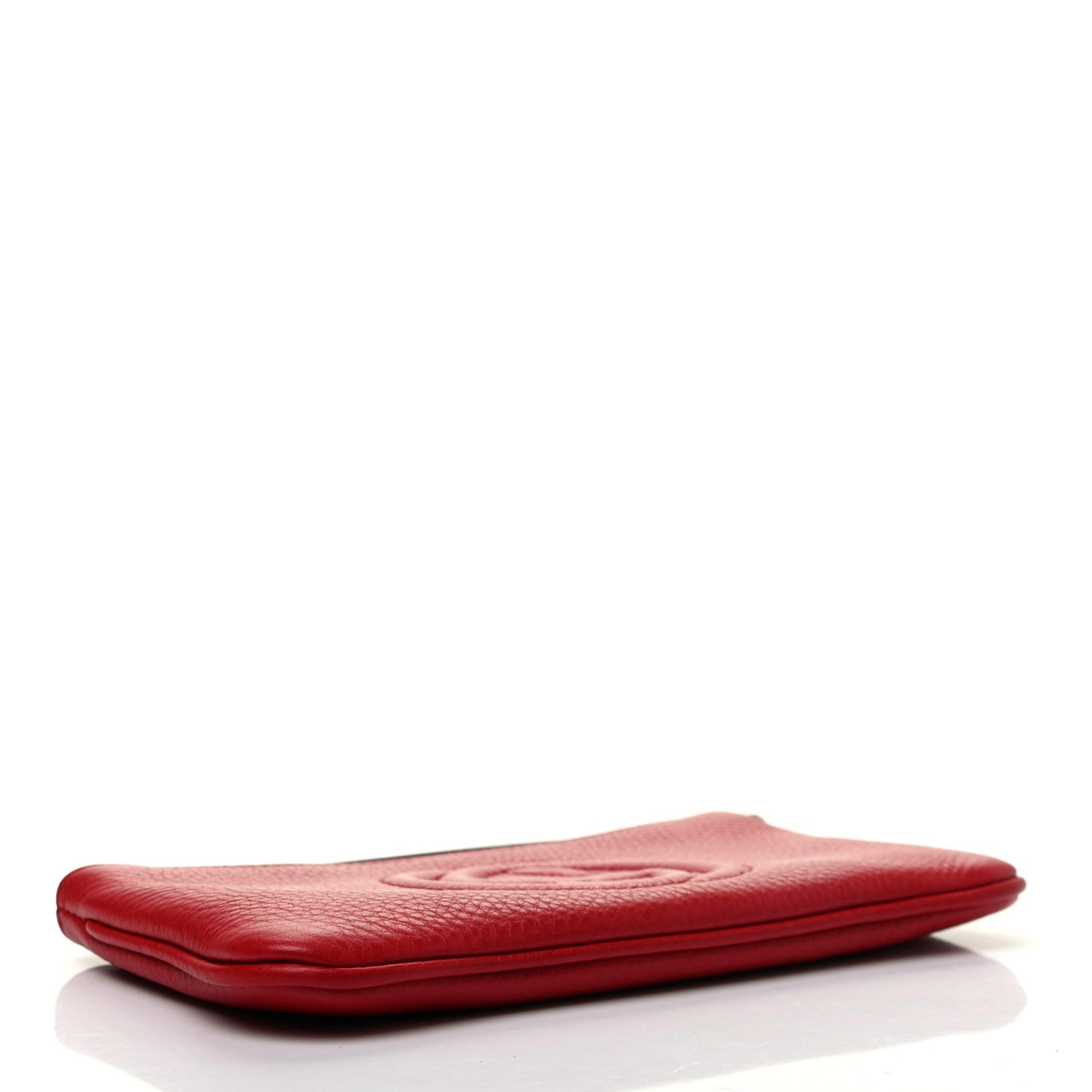 Pebbled Calfskin Soho Wristlet Vibrant Red