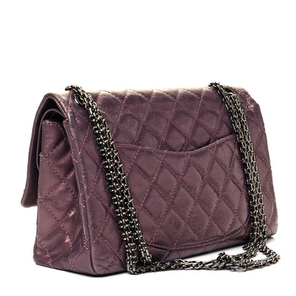 Chanel Metallic Aged Calfskin Quilted 2.55 Reissue 226 Flap Rose Fonce 3 of 8