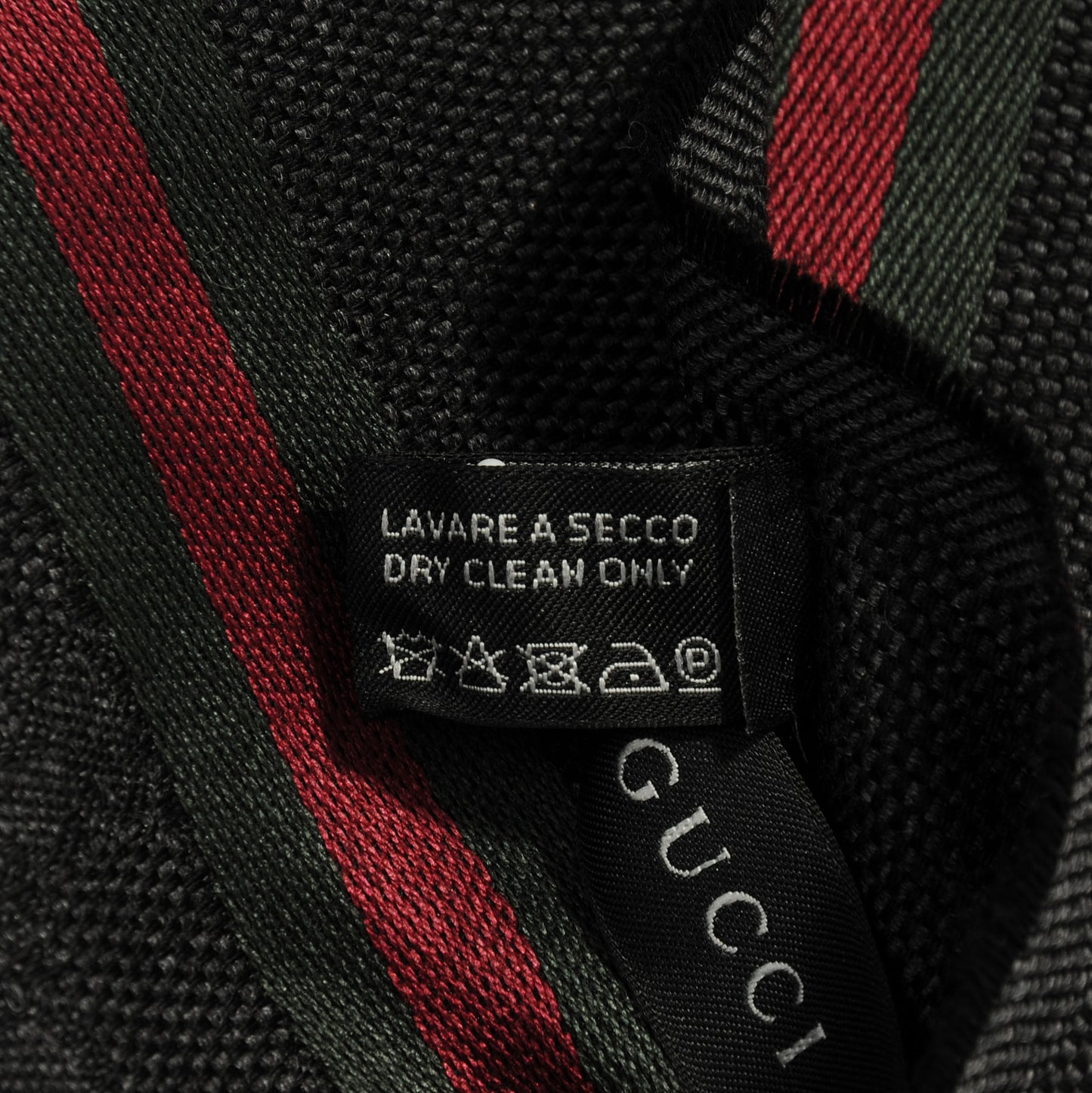 Silk Wool Monogram Web Scarf Black