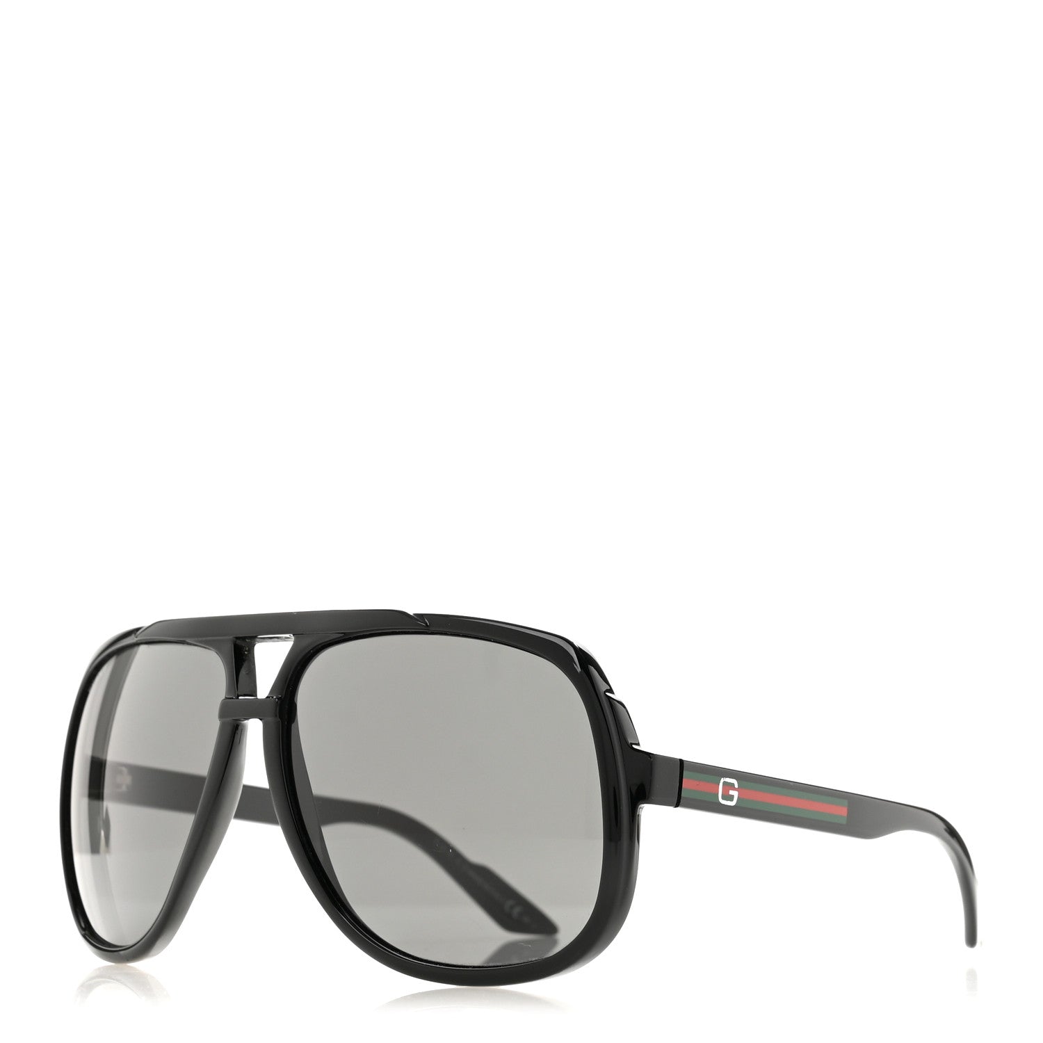 Gucci Acetate Aviator Web Sunglasses GG 1622/S Black 1 of 8