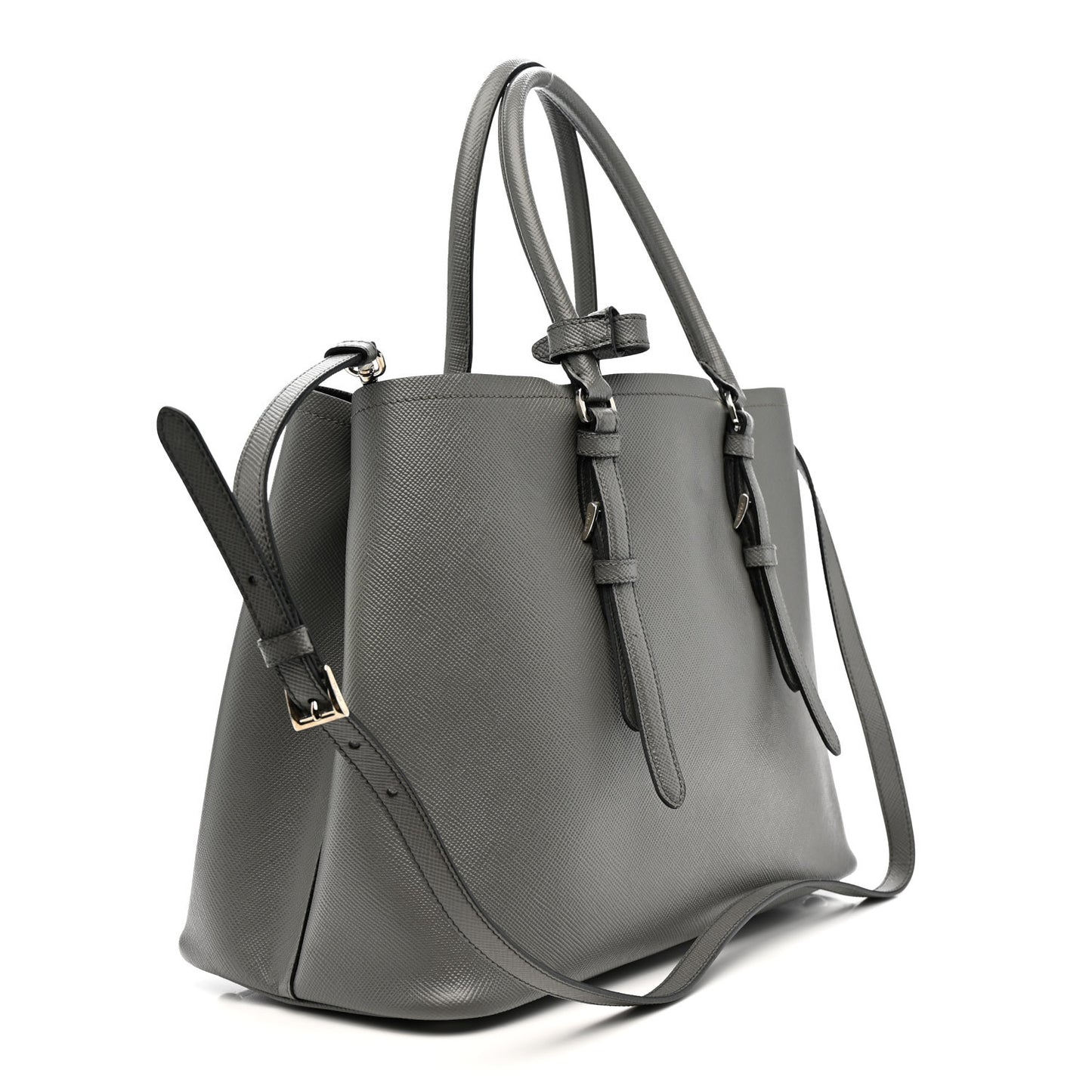 Saffiano Cuir Medium Double Handle Tote Marmo