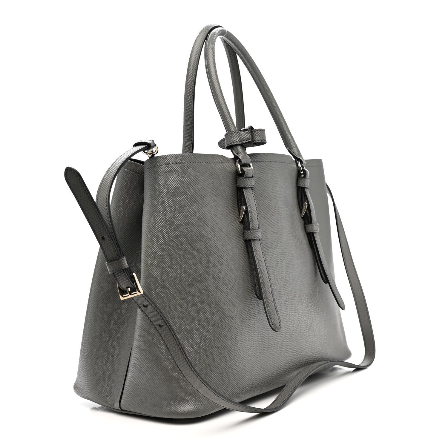 Prada Saffiano Cuir Medium Double Handle Tote Marmo 3 of 14