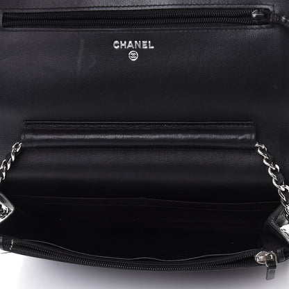 Chanel Caviar Sevruga Wallet On Chain WOC Black 4 of 4