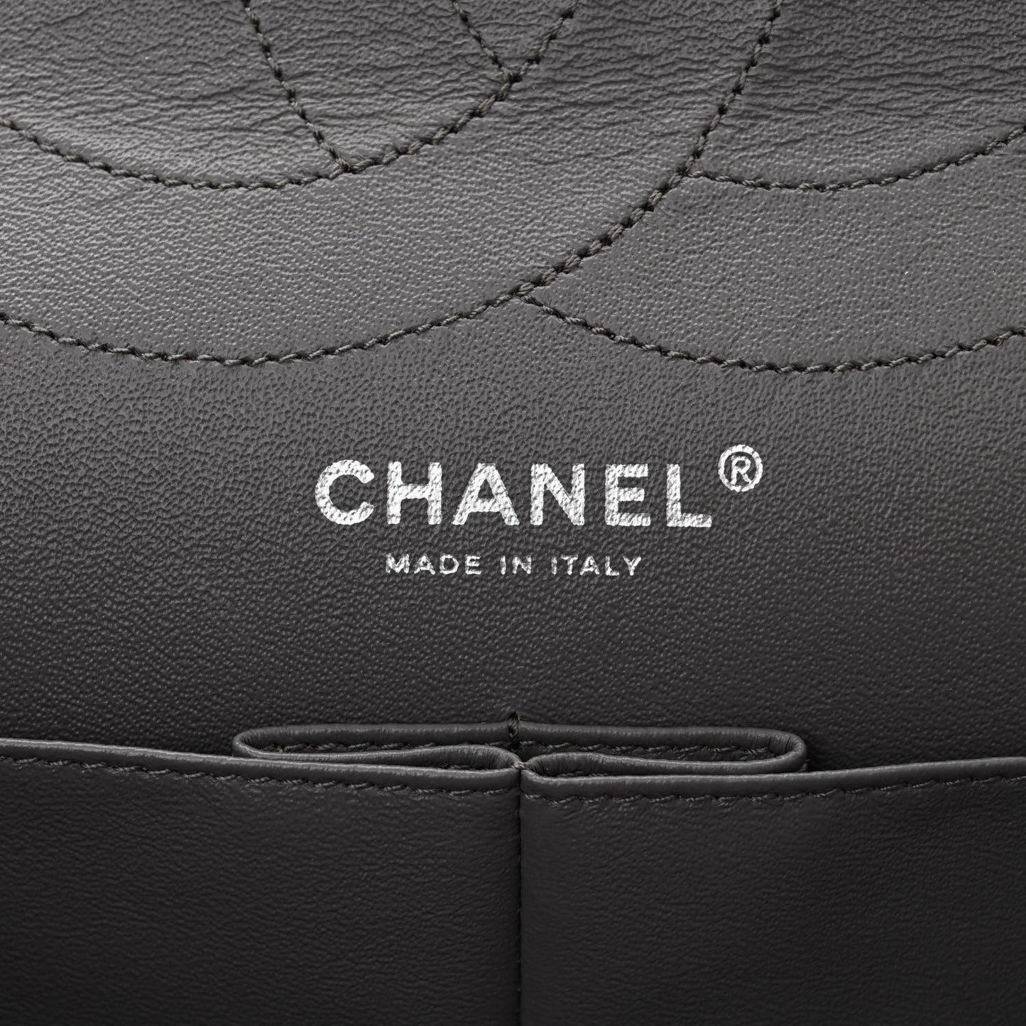 Aged Calfskin Quilted 2.55 Reissue 227 Flap Dark Grey