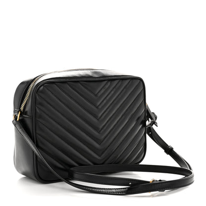 Saint Laurent Calfskin Matelasse Monogram Lou Camera Bag Black 3 of 13