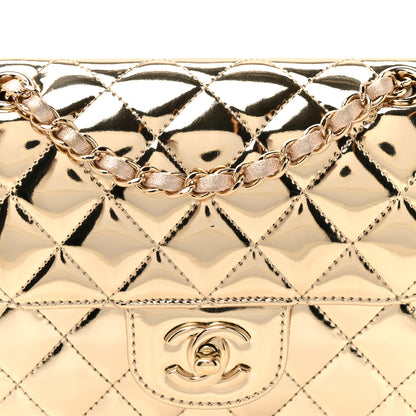 Chanel Mirror Calfskin Metallic Calfskin Quilted Hollywood Boulevard Mini Flap With Star Coin Purse Gold 9 of 13