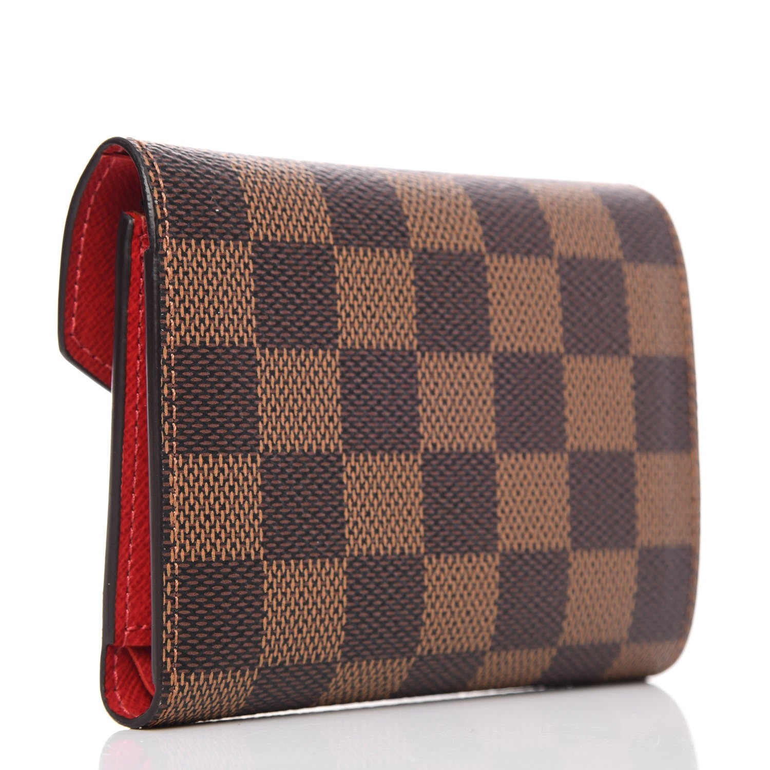Louis Vuitton Damier Ebene Victorine Wallet Red 3 of 7