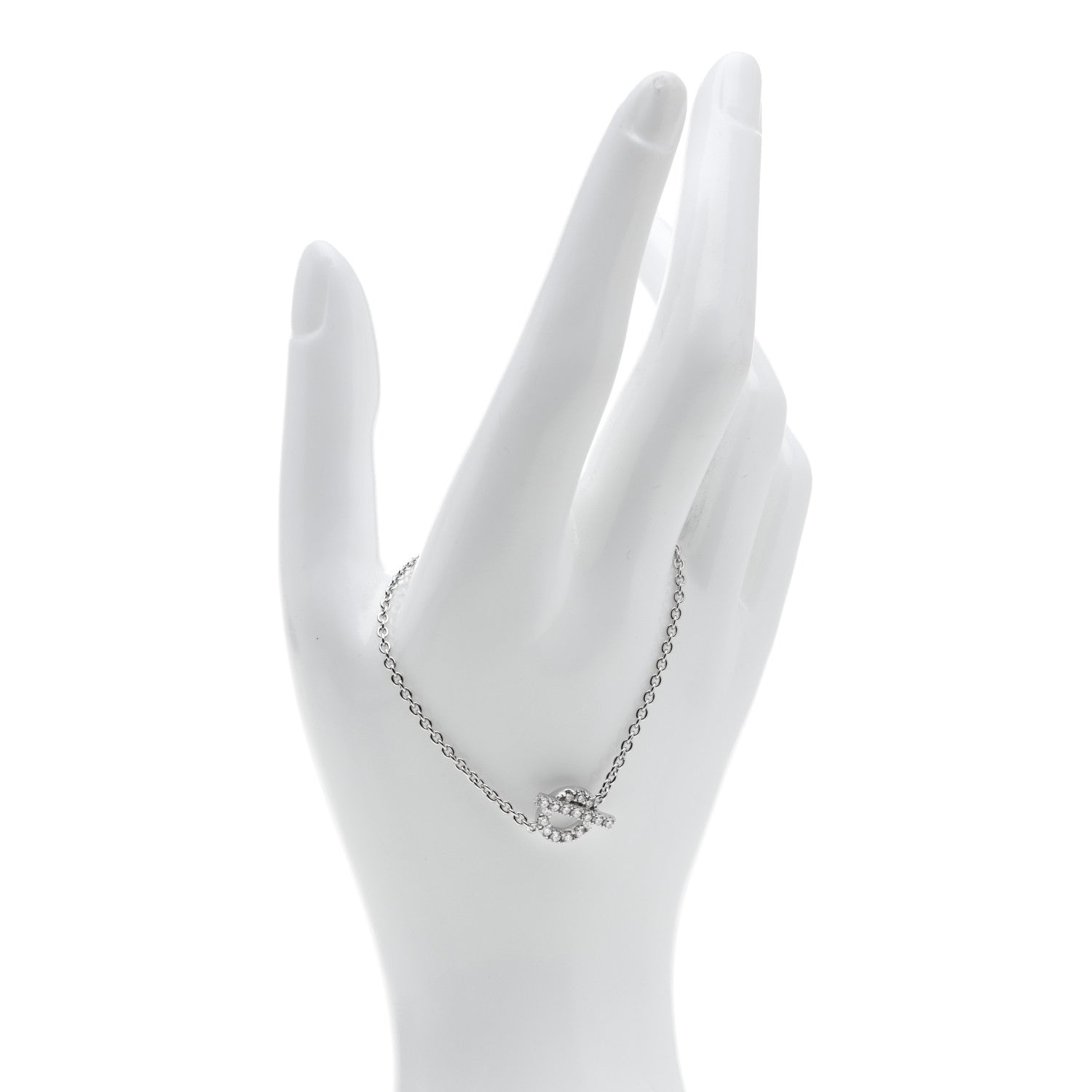 Hermes 18K White Gold Diamond Finesse Bracelet ST 2 of 5