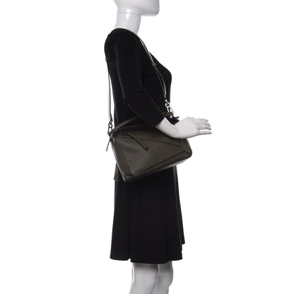 Loewe Calfskin Small Puzzle Bag Khaki Green 2 of 8