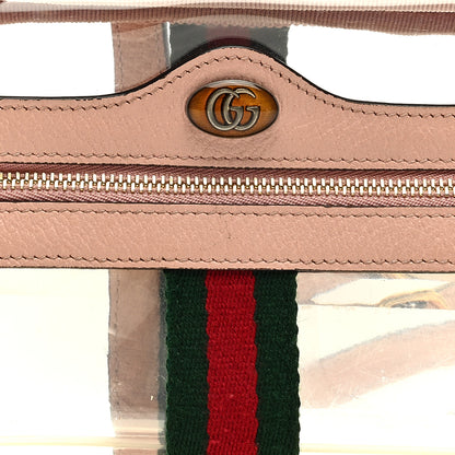 Gucci Vinyl Web Mini Ophidia Transparent Shoulder Bag Perfect Pink 7 of 9